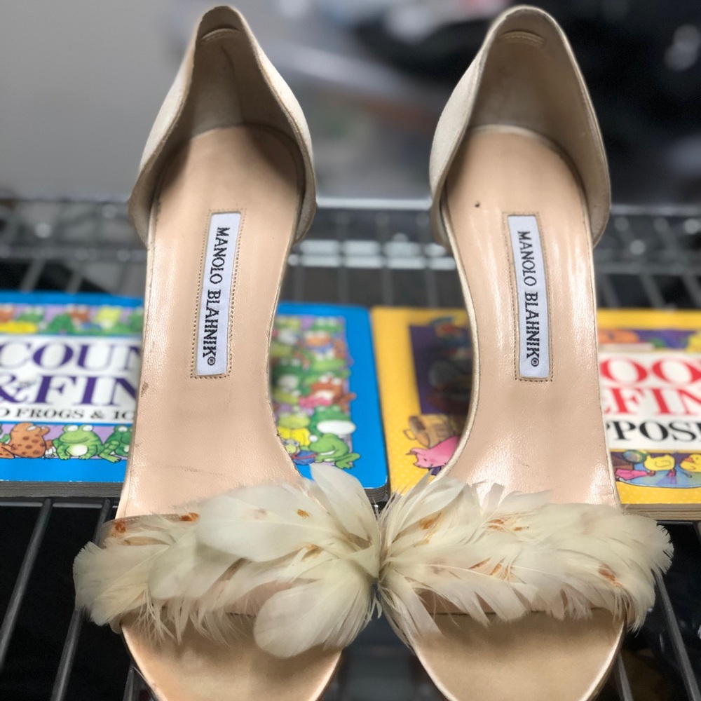 Manolo Blahnik Feather Stilettos